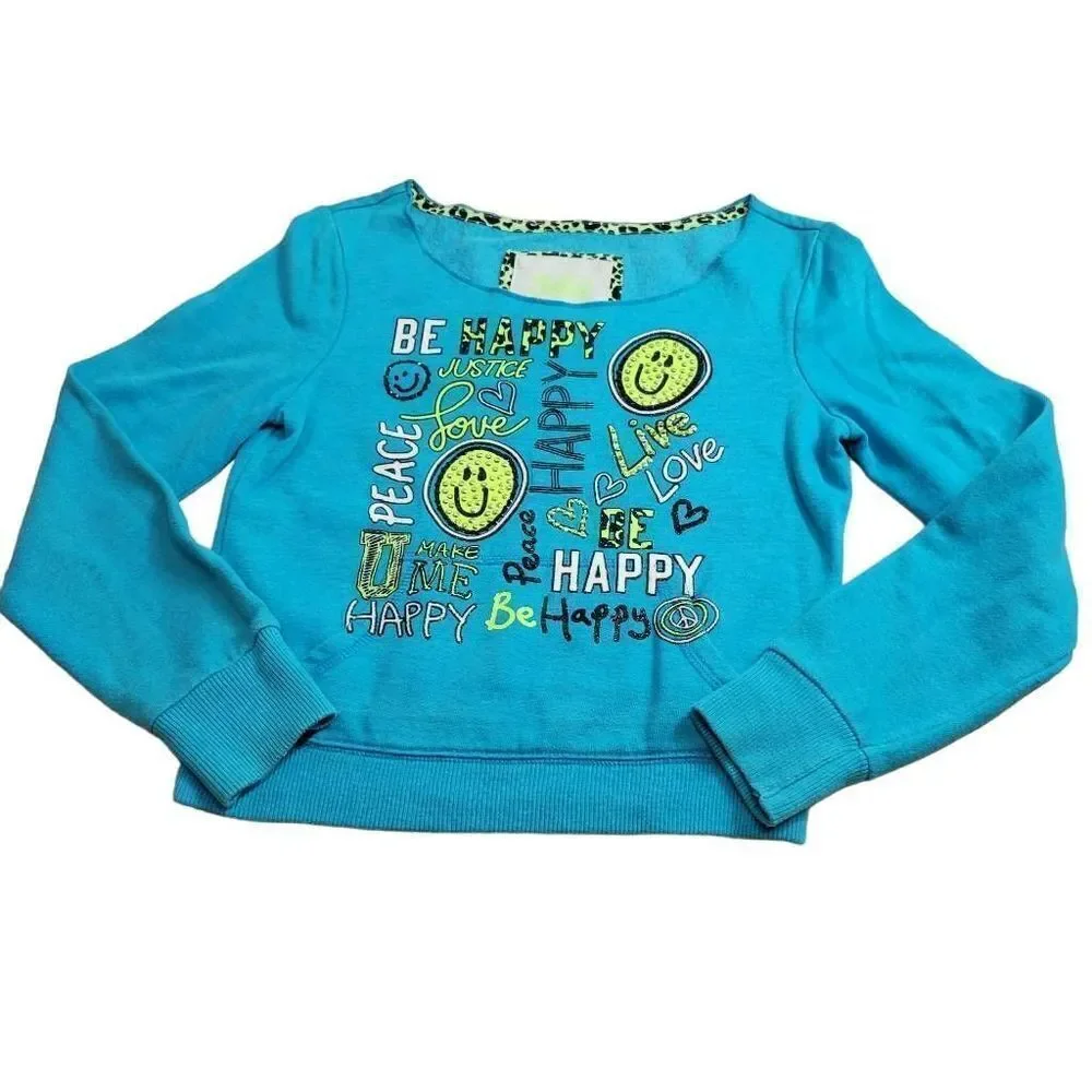 Justice happy sweatshirt 10